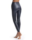 Commando Faux Leather Crocodile Print Leggings in Black