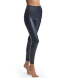 Commando Faux Leather Crocodile Print Leggings in Black