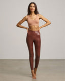 Commando Faux Leather Leggings in Brown Croc