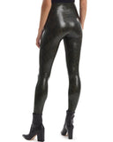 Commando Faux Leather Leggings in Moss Snake