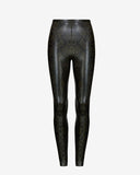 Commando Faux Leather Leggings in Moss Snake