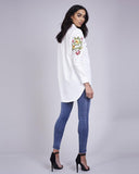 Dani White Embroidered Shirt