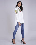 Dani White Embroidered Shirt