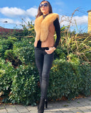 Fannie Porters Caramel Fur Gilet