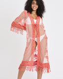 Lilli Coral Crochet Kaftan