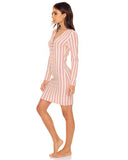 Luli Fama Champagne Pop Deep V Laced Up Dress