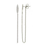 Penny Levi Ellipse Stud Earrings with Looped Chain