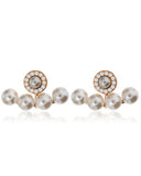 Penny Levi Rose Gold Pearl Jacket Earrings