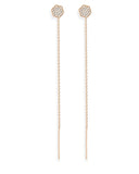 Penny Levi Hexagon Stud Earrings with Hanging Chain