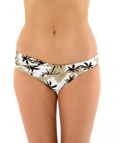 Seafolly Palm Springs Twist Band Hipster In Sepia