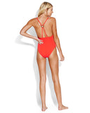 Seafolly Active Ring Front Maillot in Tangelo