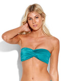 Seafolly Shine On Twist Bandeau in Eden