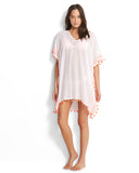 Seafolly White Mini Tassel Gauze Kaftan