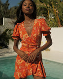 Seven Wonders Holly Mini Dress in Floral Rust