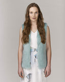 Unreal Fur Ill Take You Vest in Aqua