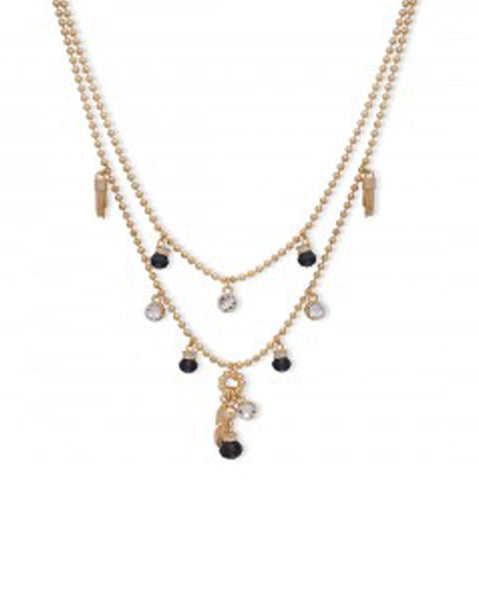 Bibi Bijoux Gold Layered Bead Necklace