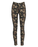 High Waisted Camouflage Jeans
