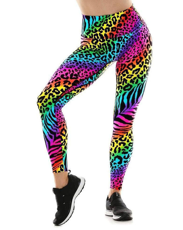 K-DEER, Pants & Jumpsuits, Kdeer Purple Leopard Print Splash Leggings Xl