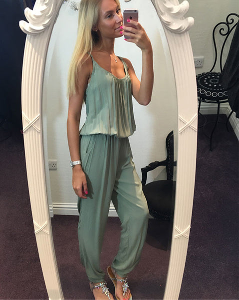 N and Willow Khaki Jumpsuit