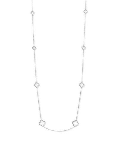 Penny Levi Long Silver Clover Chain