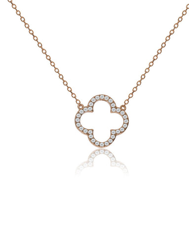 Penny Levi Rose Gold Clover Necklace