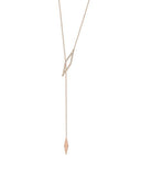 Penny Levi Rose Gold Lariat with Pave Diamond