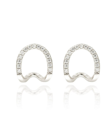 Penny Levi Silver Pave Ear Cuffs