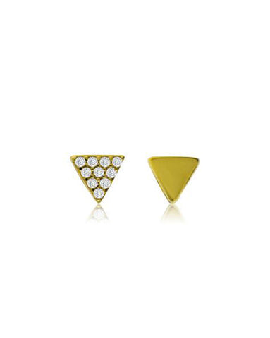 Penny Levi Gold Triangle Stud Earrings