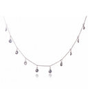 Penny Levi Sterling Silver Crystal Necklace