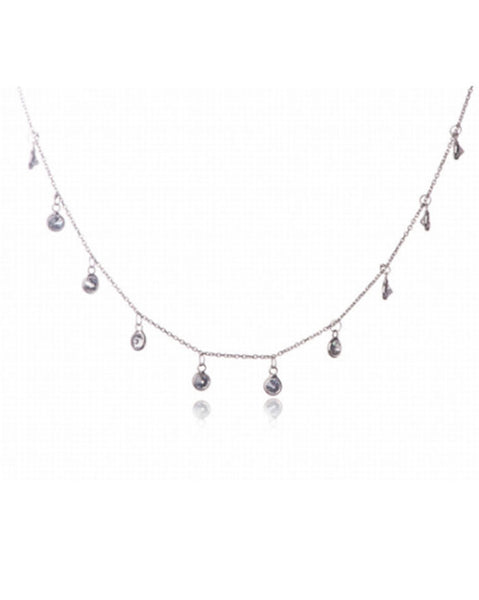 Penny Levi Sterling Silver Crystal Necklace