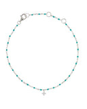 Penny Levi Sterling Silver and Turquoise Bead Bracelet