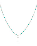 Penny Levi Sterling Silver and Turquoise Bead Necklace